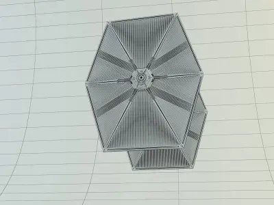 TIE-fighter spacecraft 3D model