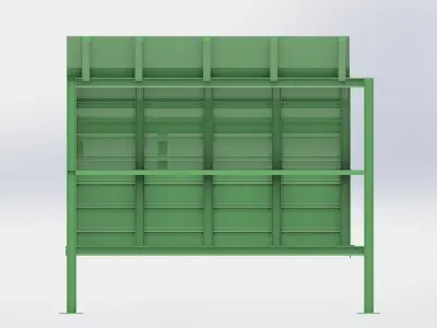 Discharge Hopper for Conveyor Belt Width 1300 mm 3D model