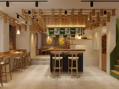Ramen Noodles Restaurant 3D model