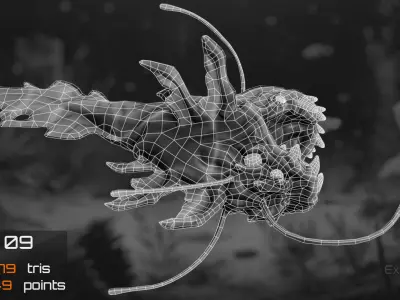 Fantasy Fish 09 - Angler Fish - Aqua Life  - 51 Low-poly 3D model