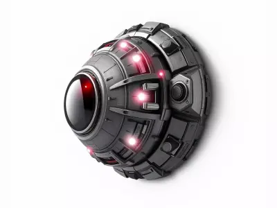 Futuristic Surveillance Drone Model Pack Low-poly 3D model