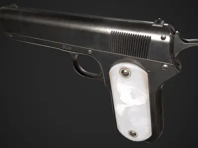 1903 Pocket Hammer Pistol Low-poly 3D model