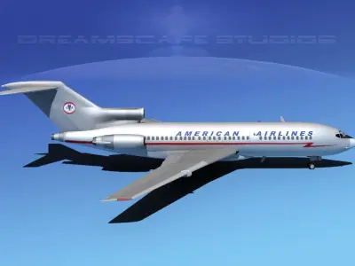 Boeing 727-100 American Airlines 1 3D model