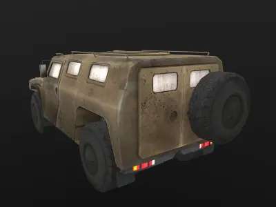 Tigr armored carrier Low-poly 3D model