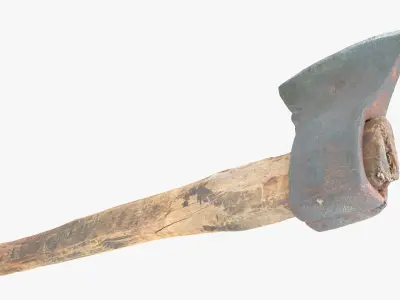 Axe Worn Low-poly 3D model