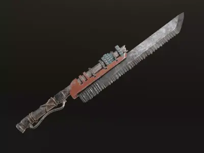 Post-apocalyptic sword 3D model