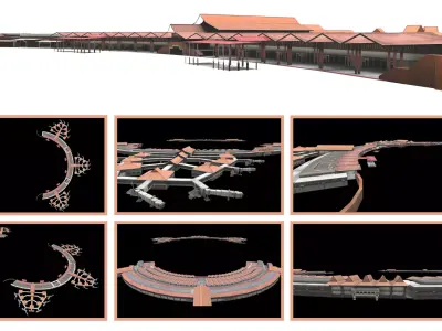 airport internasional sukarto hatta indonesian country Low-poly 3D model