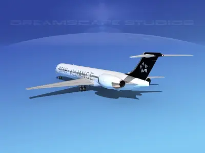McDonnell Douglas MD-90 Star Alliance 3D model