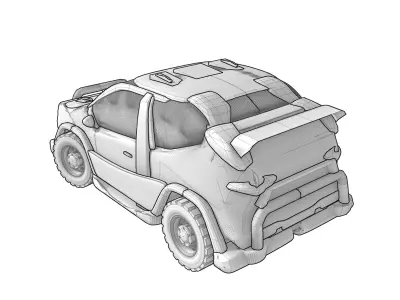 WRC Rally Car Design 3D model