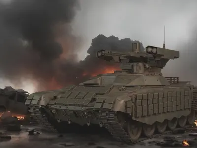 Tank Terminator BMPT 72 War 3D model