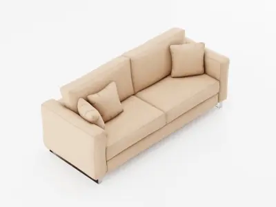 Realistic sofa with multiple colors game ready model Free low-poly 3D model