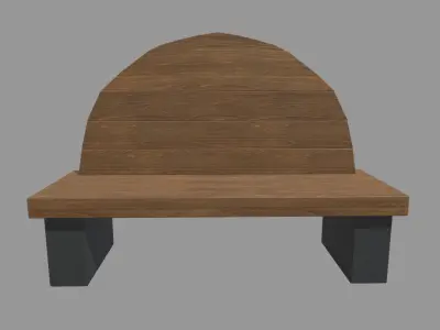 Low Poly Bench 08 Low-poly 3D model