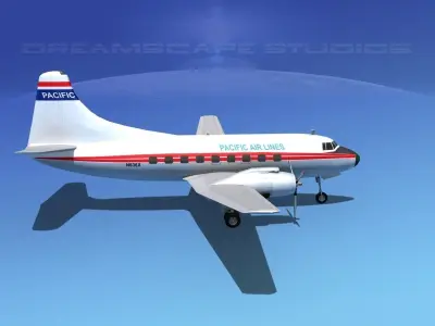 Martin 404 Pacific Airlines 3D model