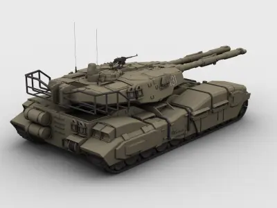 Type 61 main battle tank 3D model