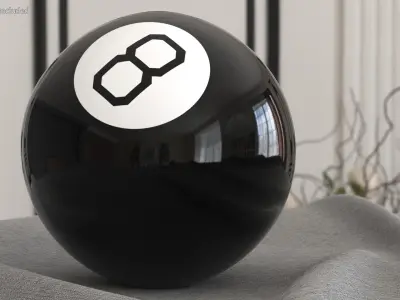 Magic 8 Ball Yes Answer 3D model