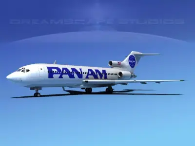 Boeing 727-100 Pan Am 2 3D model