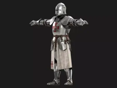 Holy Knight Commander Rigged Low-poly 3D model