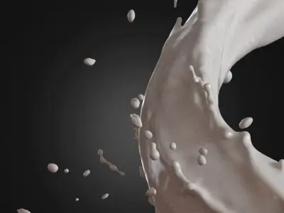 Splash curved 3D model