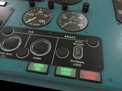 Mi-8MT Mi-17MT Left Side Console English Low-poly 3D model