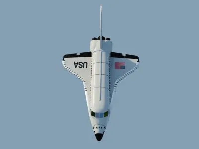 Space Shuttle 3D model Low-poly 3D model