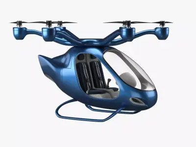 Electric Aircraft Concept Whisper 3D model