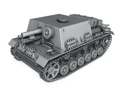 Self-propelled heavy Infantry Gun 15cm StuIG 33B  3D model