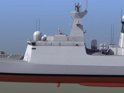 Type054A Chinese Guided Missile Frigate 3D model