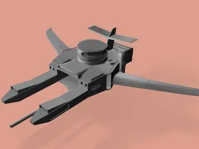 Fighter Spaceship 3d Model 3D model