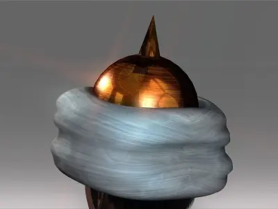 Simple Arabian Turban Helmet Low-poly 3D model