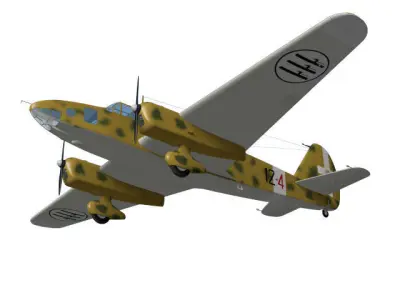 Caproni Ca309 Ghibli 3D model
