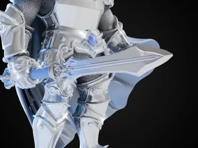 Stylized Sword - Ceremonial Royal Throneblade - Game Ready 3D model