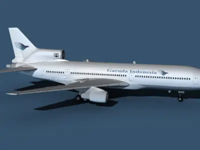 Lockheed L-1011-50 Garuda Indonesia 3D model
