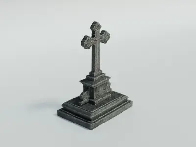 Grave 5 Low-poly 3D model
