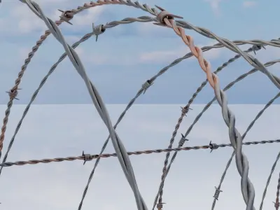 Barb wire anti infantry Free 3D model