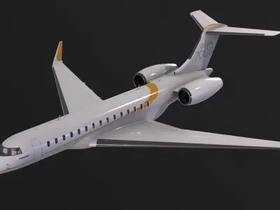 Bombardier global 7000 Low-poly 3D model