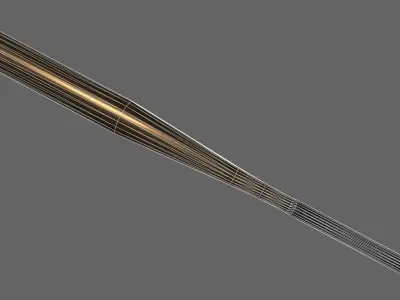 PBR Baseball Bat Brown Low-poly 3D model