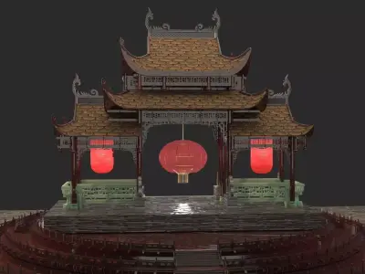 Chinese gate  3D model