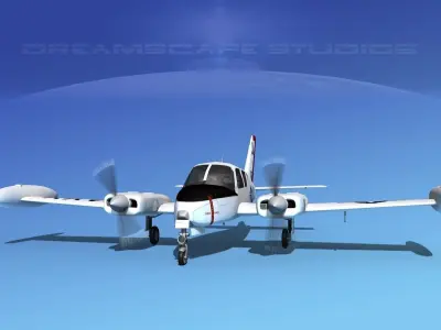 Cessna U-3B Blue Canoe V11 3D model