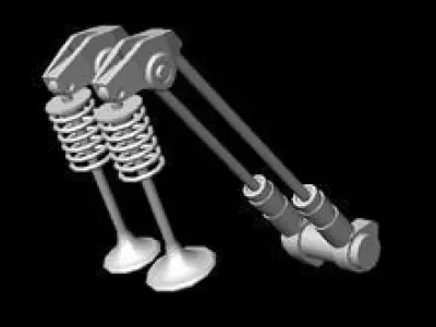 Engine valve 3D model