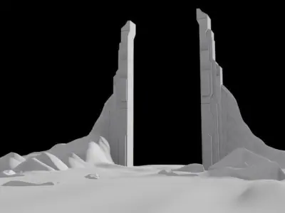 3d portal door to future 3D model