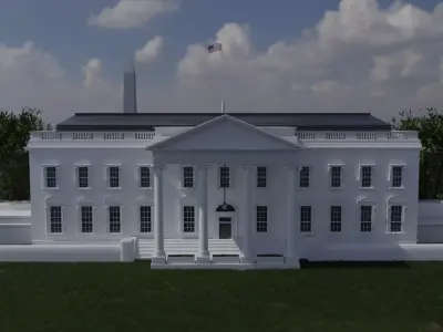 The White House Detailed Realistic 3D model