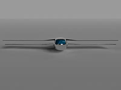 Light Atmospheric Aircraft Low-poly 3D model