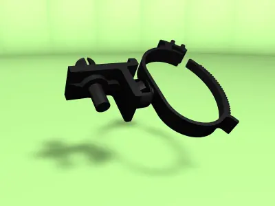Clip for wires Low-poly 3D model