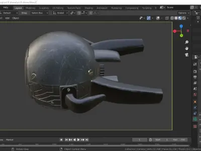 Sci fi fire drone 2 Low-poly 3D model