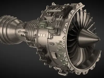 jet engine 3D model