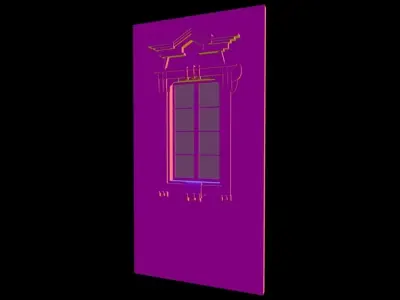 Classic 8 window Free 3D model