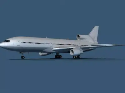 Lockheed L-1011-50 Unmarked 2 3D model