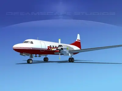 Convair CV-580 DHL 3D model