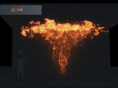10 Fire Animations Pack 3D model