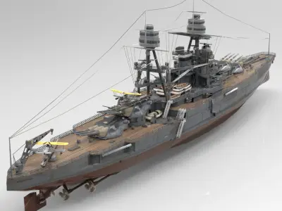 USS Arizona in various formats 3D model